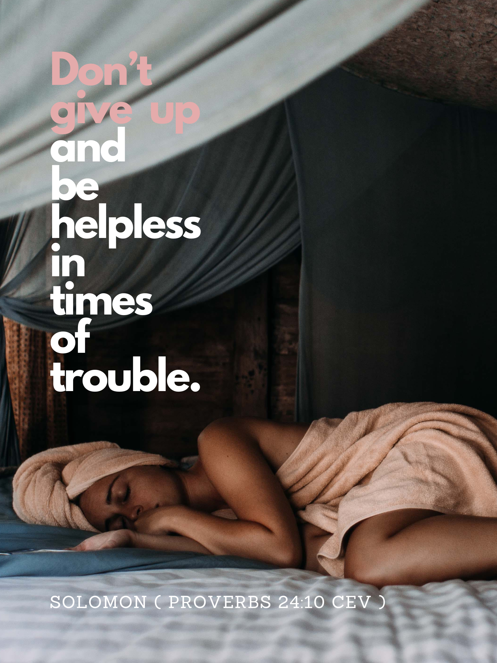 r122 christian canvas art don't give up lady